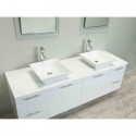 Eviva Luxury 72 inch White bathroom vanity with top