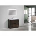 Eviva Smile 36" Rosewood Floor Mount Modern Bathroom Vanity