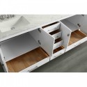 Eviva Aberdeen 84" Transitional White Bathroom Vanity with White Carrera Countertop
