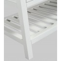 London 54" Single Sink Vanity Set in White with White Carrera Marble Top