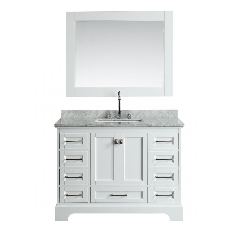 Omega 48" Single Sink Vanity in White