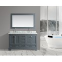 Omega 61" Double Sink Vanity in Gray