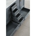 Omega 61" Double Sink Vanity in Gray