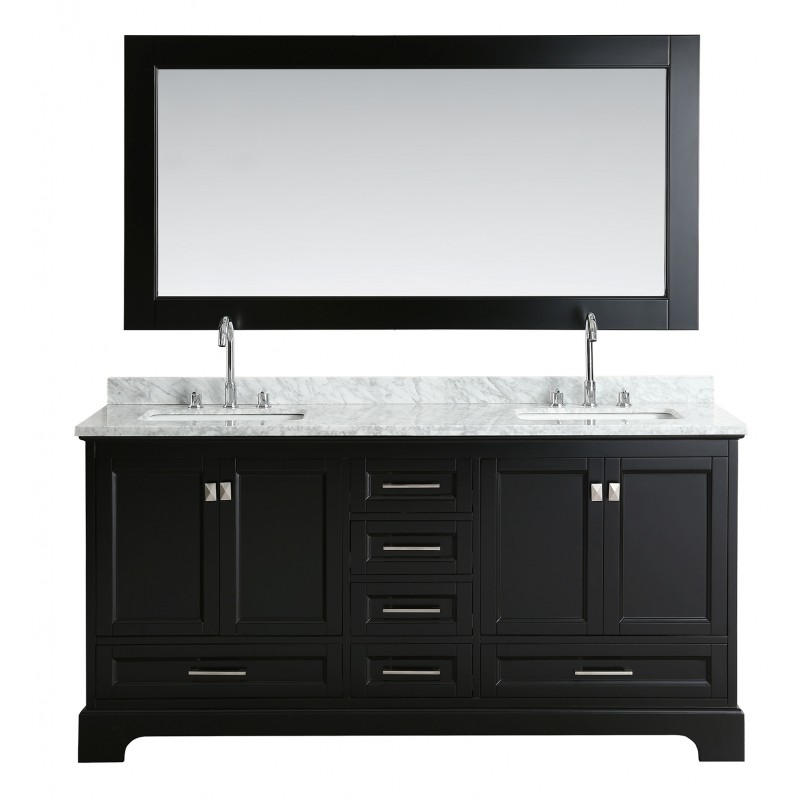 Omega 72" Double Sink Vanity in Espresso
