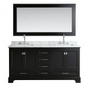Omega 72" Double Sink Vanity in Espresso