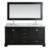 Omega 72" Double Sink Vanity in Espresso