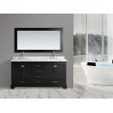 Omega 72" Double Sink Vanity in Espresso