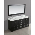 Omega 72" Double Sink Vanity in Espresso