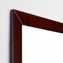 Eviva New York Bathroom Vanity Mirror Full Frame Teak 24X31 Wall Mount