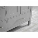 Eviva Aberdeen 60" Transitional Grey Bathroom Vanity with White Carrera Countertop & Double Square Sinks