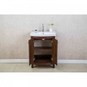 Eviva Jersey 24" Walnut Transitional Bathroom Vanity with White Porcelain Sink