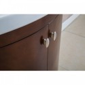 Eviva Jersey 24" Walnut Transitional Bathroom Vanity with White Porcelain Sink