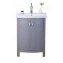 Eviva Jersey 24" Grey Transitional Bathroom Vanity with White Porcelain Sink