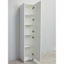 Eviva Lugano 16" White Modern Bathroom Linen Side Cabinet Storage
