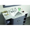 Eviva Plus Vienna 48" Satin Luxuries Grey Modern Bathroom Vanity With White Carrera Marble Top & Porcelain Sink