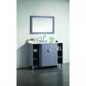 Eviva Plus Vienna 48" Satin Luxuries Grey Modern Bathroom Vanity With White Carrera Marble Top & Porcelain Sink