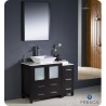 Fresca FVN62-3012ES-VSL Torino 42" Modern Bathroom Vanity with Side Cabinet and Vessel Sink in Espresso