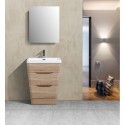 Eviva Victoria 25" White Oak Modern Bathroom Vanity with White Integrated Acrylic Sink