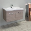 Eviva Orleans 38" Light Oak Modern Bathroom Vanity with White Integrated Porcelain Sink