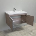 Eviva Orleans 38" Light Oak Modern Bathroom Vanity with White Integrated Porcelain Sink