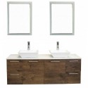 Eviva Luxury 60 inch Rosewood bathroom vanity with top