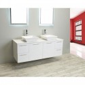 Eviva Luxury 60 inch White bathroom vanity with top