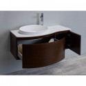 Eviva Curvy 48" Iron Wood Modern Bathroom Vanity, Wall Mount with Glassos Counter-top & Sink