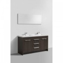 Eviva Lugano 60" Grey Oak Modern Bathroom Vanity with White Integrated Acrylic Double Sink
