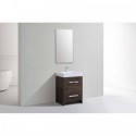 Eviva Lugano 24" Rosewood Modern Bathroom Vanity with White Integrated Acrylic Sink