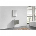 Eviva Ashy 24" Wall Mount Modern Bathroom Vanity Set Ash Gray (Grey) with White Integrated Sink