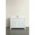 Eviva Tim 48" White Bathroom Vanity with White Carrera Counter-top & Porcelain Sink