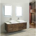 Eviva Luxury 60 inch Rosewood bathroom vanity with top