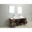 Eviva Luxury 60 inch Rosewood bathroom vanity with top