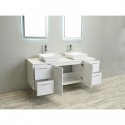 Eviva Luxury 60 inch White bathroom vanity with top