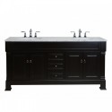 Totti Alfredo 72 inch Traditional Bathroom Vanity with White Carrera Marble Counter-top