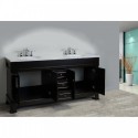 Totti Alfredo 72 inch Traditional Bathroom Vanity with White Carrera Marble Counter-top