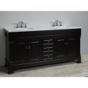 Totti Alfredo 72 inch Traditional Bathroom Vanity with White Carrera Marble Counter-top