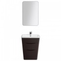 Eviva Victoria 25" Chest Nut Modern Bathroom Vanity with White Integrated Acrylic Sink