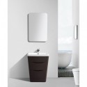 Eviva Victoria 25" Chest Nut Modern Bathroom Vanity with White Integrated Acrylic Sink