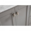 Eviva Aberdeen 60" Transitional Grey Single Bathroom Vanity with White Carrera Countertop