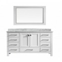 Eviva Aberdeen 60" Transitional White Single Bathroom Vanity with White Carrera Countertop