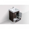 Eviva Lugano 24" Rosewood Modern Bathroom Vanity with White Integrated Acrylic Sink