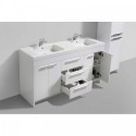 Eviva Lugano 72" White Modern Bathroom Vanity with White Integrated Acrylic Double Sink