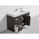 Eviva Lugano 48" Grey Oak Modern Bathroom Vanity with White Integrated Acrylic Sink