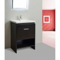 Totti Lano 24 inch Espresso Bathroom Vanity with integrated undermount porcelain sink