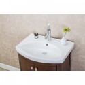 Eviva Jersey 24" Walnut Transitional Bathroom Vanity with White Porcelain Sink
