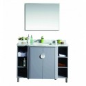 Eviva Plus Vienna 48" Satin Luxuries Grey Modern Bathroom Vanity With White Carrera Marble Top & Porcelain Sink