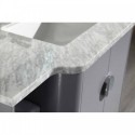 Eviva Plus Vienna 48" Satin Luxuries Grey Modern Bathroom Vanity With White Carrera Marble Top & Porcelain Sink