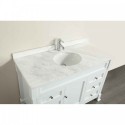 Eviva Tim 48" White Bathroom Vanity with White Carrera Counter-top & Porcelain Sink