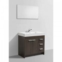 Eviva Lugano 36" Grey Oak Modern Bathroom Vanity with White Integrated Acrylic Sink